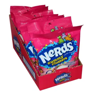 Nerds Gummy Clusters, Rainbow, Candy, 10 × 142 g