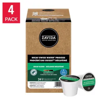 Zavida Swiss Water Decaf Coffee K-Cup Pods, 96-count
