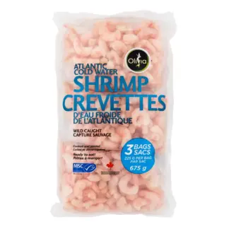 Olivia Wild Atlantic Cold Water Shrimp, 3 x 225 g