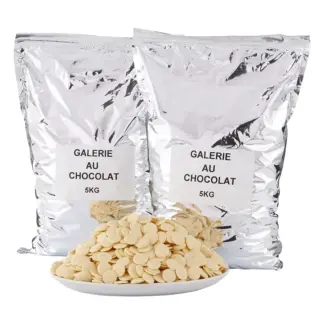 Galerie au Chocolat White Chocolate Pastilles, 2-pack