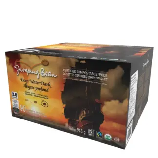 Jumping Bean Organic Deep Water Dark Fairtrade K-Cups, 90-count