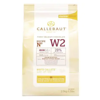 Callebaut White Belgian Chocolate Callets, 2.5 kg