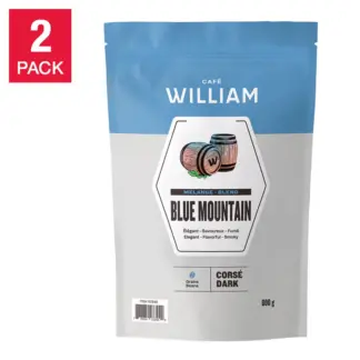 Café William Jamaican Blend Blue Mountain Blend Whole Bean Coffee, 2 x 800 g