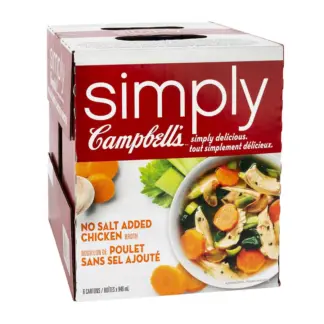 Simply Campbell's No Salt Added Chicken Broth, 6 x 946 mL