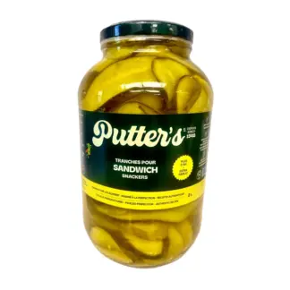 Putter's Sandwich Pickles Extra Garlic, 2 L