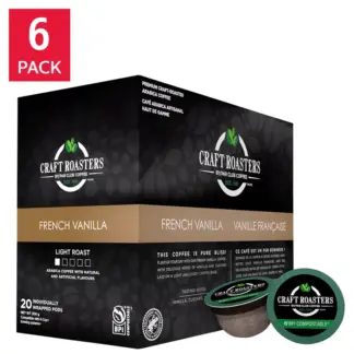 Club Coffee Craft Roasters French Vanilla K-Cup Pods, 120-count