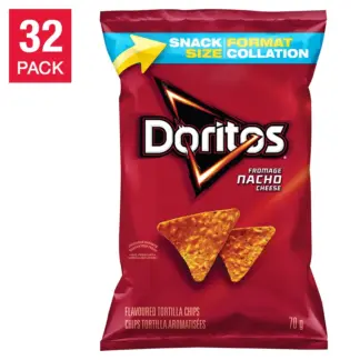 Doritos Nacho Cheese Tortilla Chips, 32 × 70 g