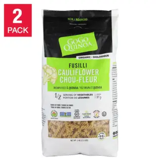 GoGo Quinoa Organic Gluten-Free Fusilli Cauliflower, 2 x 1 Kg