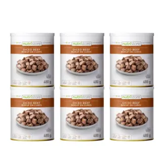 Nutristore Freeze Dried Diced Beef, 6 x 420 g