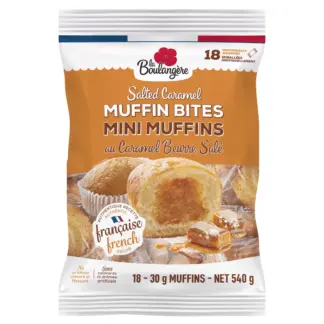 La Boulangère Salted Caramel Muffins Bites, 18 × 30 g