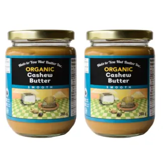Nuts To You Nut Butter Organic Smooth Cashew Butter, 2 × 365 g