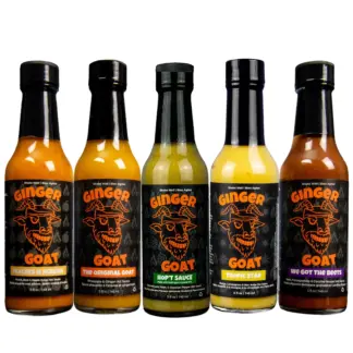 Ginger Goat Hot Sauce Variety Pack, 5 × 148 mL