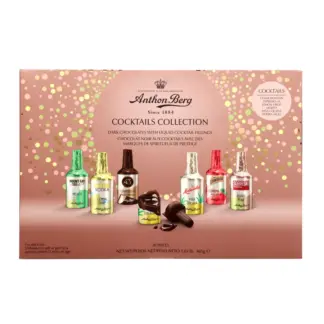 Anthon Berg Cocktails Collection, Dark Chocolates With Liquid Cocktail Fillings, 465 g
