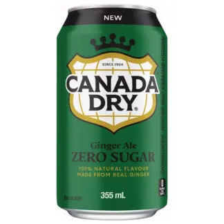 Canada Dry Ginger Ale Zero Sugar 355 mL 32-pack