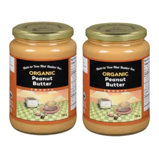 Nuts to You Organic Smooth Peanut Butter, 2 × 750 g