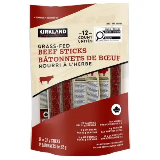 Kirkland Signature Grass Fed Beef Sticks, 12 × 32 g