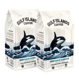Montague Harbour Medium Roast Organic Coffee Beans, 2 x 907g