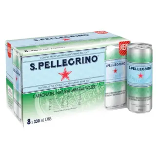 SANPELLEGRINO Sparkling Carbonated Natural Mineral Water 330 mL, 24-pack