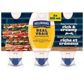 Hellmann's Real Mayonnaise, 3 × 591 mL