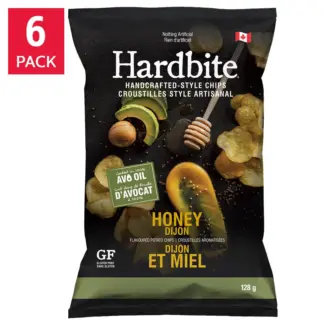 Hardbite Handcrafted-Style Chips, 6 × 128 g