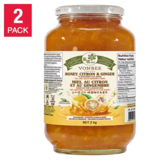 Vonbee Honey Citron and Ginger Flavoured Tea Base, 2 × 2 kg