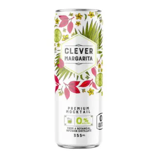 Clever Mocktails Sugar Free Margarita, 355 mL 24-pack