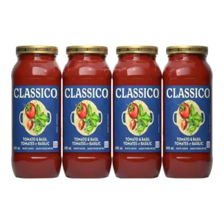 Classico Tomato & Basil Pasta Sauce, 4 × 600 mL