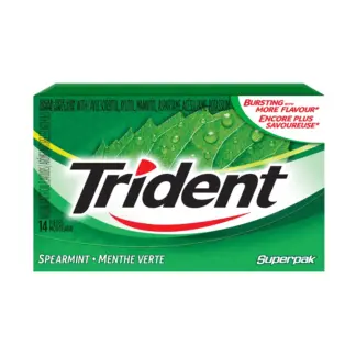 Trident Sugar-free Spearmint Gum, 12 × 14 pieces