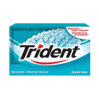 Trident Sugar-free Freshmint Gum, 12 × 14 pieces